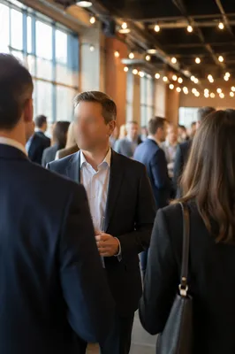 Blurred Business Networking in Modern Loft