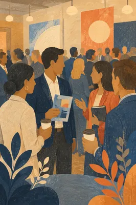 Professional Networking Event in Conference Hall