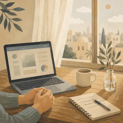 Peaceful Modern Desk for Purposeful Work