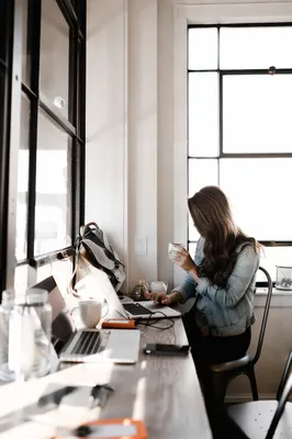 Modern Laptop Workspace in Morning Light