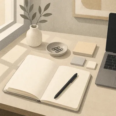 Minimal Organized Business Desk Flat Lay