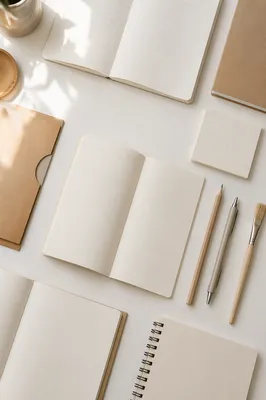 Minimal Organized Desk Supplies Flat Lay