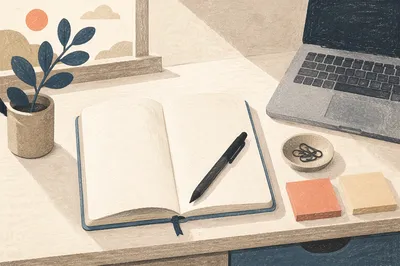 Minimal Organized Business Desk Flat Lay