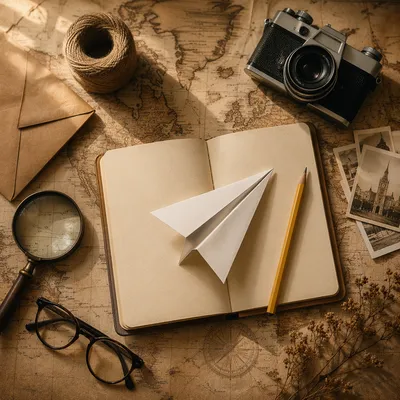Paper Airplane Brainstorming Desk for Innovation