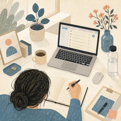Professional Email Writing at Clean Desk