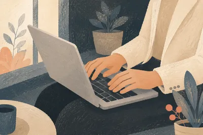 Professional Email Writing on Silver Laptop