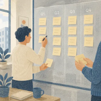 Collaborative Strategy Planning on Glass Board