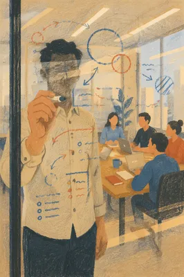 Strategy Planning Through Glass Board