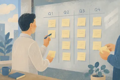 Collaborative Strategy Planning on Glass Board