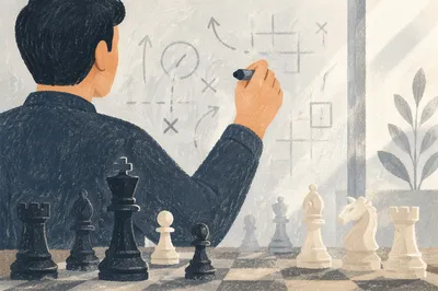 Glass Board Strategy Planning in Modern Office