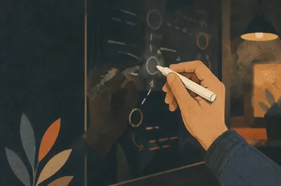 Strategy Planning on Glass Board Closeup