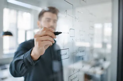 Professional Sketching Strategy on Glass Board