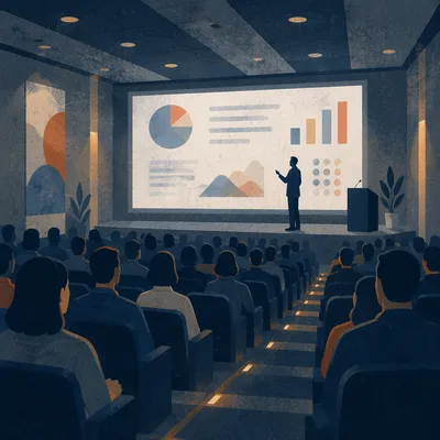 Audience Facing Projector Screen at Conference
