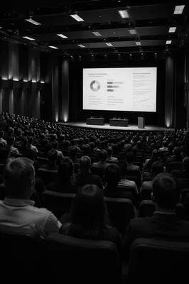 Conference Audience Facing Projector Screen