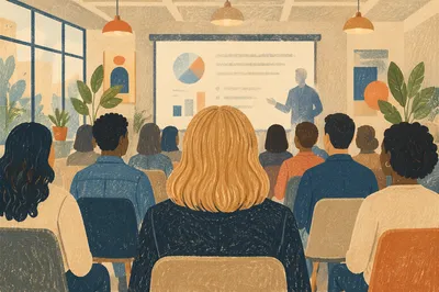 Audience Facing Projector Screen at Conference