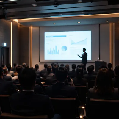 Audience Facing Projector Screen at Conference
