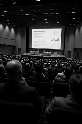 Conference Audience Facing Projector Screen