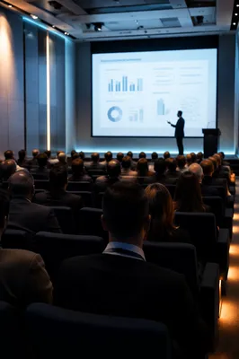 Audience Facing Projector Screen at Conference