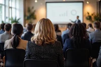 Audience Facing Projector Screen at Conference