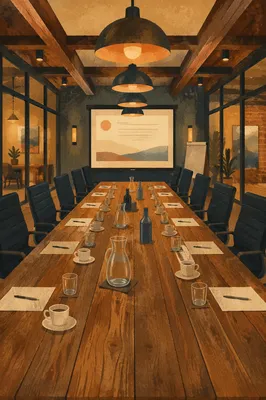 Warm Executive Conference Room Presentation