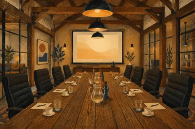 Executive Conference Room Presentation Setup