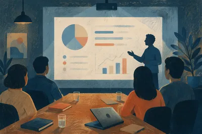 Evening Presentation in Dark Conference Room
