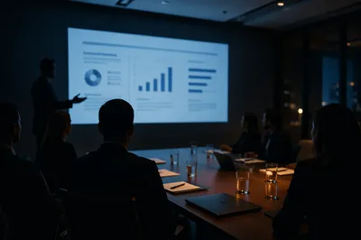 Evening Presentation in Dark Conference Room