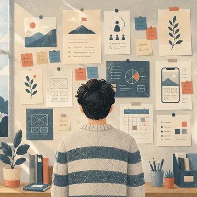 Modern Team Brainstorming Presentation Wall