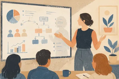 Professional Whiteboard Brainstorm Meeting Presentation