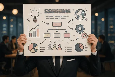 Business Brainstorm Board in Modern Office