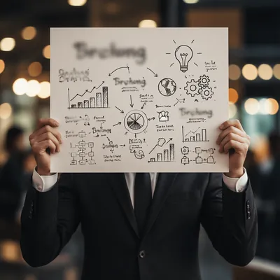 Business Brainstorm Whiteboard Strategy Presentation