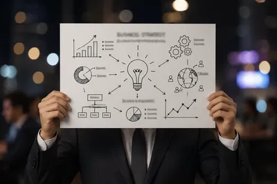Business Brainstorm Whiteboard Strategy Presentation