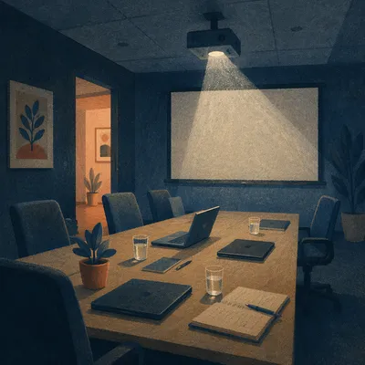 Projector Beam in Quiet Meeting Room
