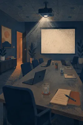 Projector Beam in Quiet Meeting Room