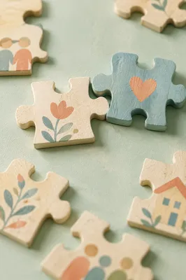 Pastel Puzzle Pieces for Team Collaboration