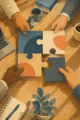 Hands Joining Puzzle Pieces in Unity