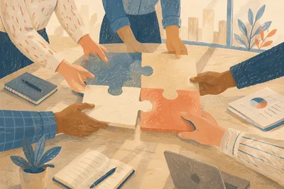 Puzzle Pieces Unite in Team Strategy