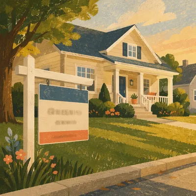 Suburban House For Sale Yard Sign
