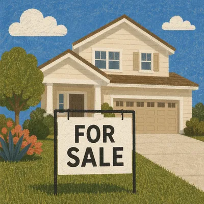 Suburban House For Sale Yard Sign