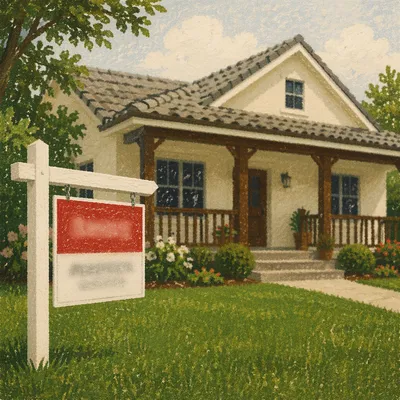 Red House for Sale Yard Sign
