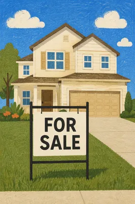 Real Estate For Sale Sign Front Yard