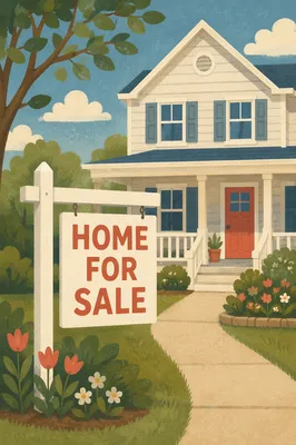 Suburban Home For Sale Yard Sign