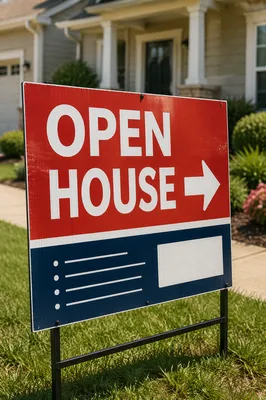 Suburban Open House Real Estate Sign