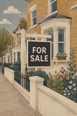 Urban Townhouse For Sale Sign
