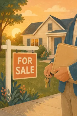 Golden Hour House For Sale Sign