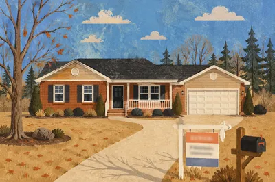 Suburban House for Sale Sign