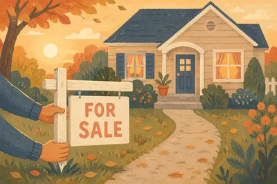 Honest Home Sale Sign at Golden Hour