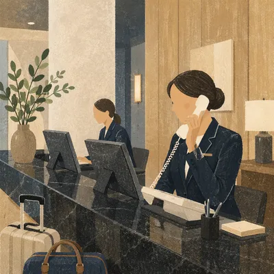Modern Office Lobby Reception Desk Entrance