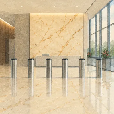 Modern Office Lobby Reception Entrance