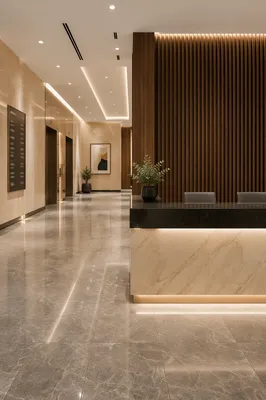 Modern Office Lobby Reception Desk Entrance